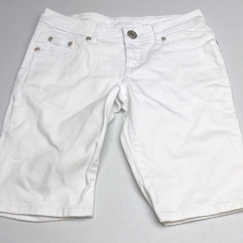 LIKE NEW 725 ORIGINALS WHITE DENIM CAPRIS 7/28x11 ⭐️